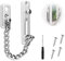 Door Chain Lock for Front Door – Heavy-Duty Security Chain with Screwdriver and 4 Screws for Home & Office – Silver Metal Construction for Enhanced Safety Security for Home, Hotel