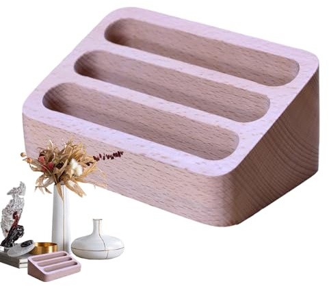 Soporte para tarjetas de visita de escritorio, soporte de madera para escritorio, estante de exhibición de múltiples tarjetas de visita, organizador al aire libre para hombres y mujeres, oficina