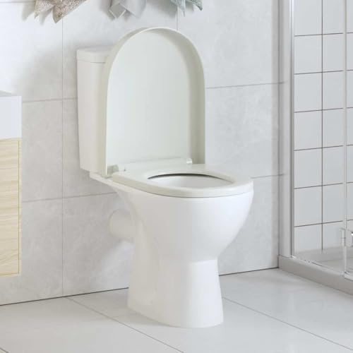 Sophrelle Tapa de váter Cierre Suave y desenganche rápido Blanca Cuadrado Blanco,141765
