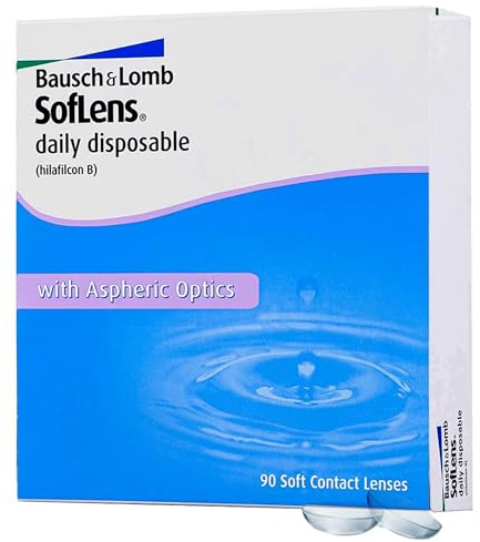 SofLens Daily Disposable Lenti a Contatto Giornaliere Correttive, 90 Lenti, BC 8.6 mm, DIA 14.2 mm, 3.75 Diopt