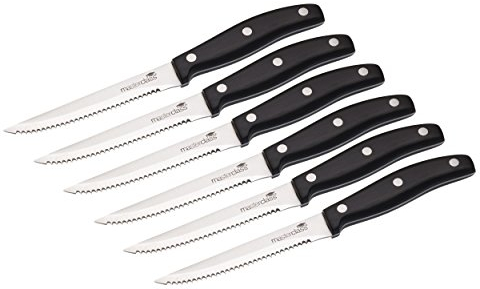 MasterClass Deluxe Coltelli da bistecca (set di 6), nero