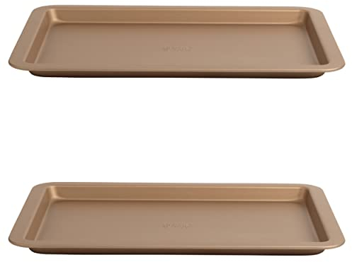 Russell Hobbs COMBO-8123 Opulence Baking Tray Set - Set of 2 Oven Trays, 37 cm Non-Stick Oven Sheet, Carbon Steel Bakeware, Easy Clean, PFOA Free, Ideal for Vegetables, Frozen Foods, and Pastries