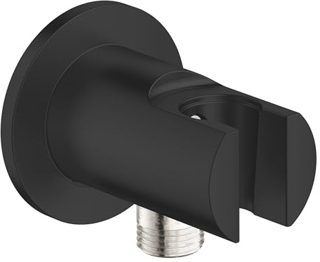 GROHE Vitalio, Wandanschlussbogen (Duschkopf Halterung mit Standardanschluss 1/2, passend für alle Standard Duschbrausen, langlebige Oberfläche, Wandmontage), schwarz, 269622431
