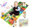 Carehabi Alfombra Piano Bebe Juguetes Niños 1 Año Regalo Bebe 1 Año con 19 Canciones y 9 Teclas de Piano Juguetes Bebe para Regalos de Año Nuevo Cumpleaños Navidad