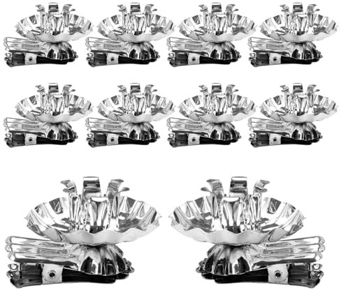 Baumkerzenhalter für Weihnachtsbaum, 10er Pack Vintage Kerzenhalter Silber, Traditionelle Kerzenzwicker mit Clip, Baumkerzen Halterung
