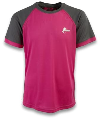 ANDE New Pertusio barn T-shirt – andningsbar teknisk skjorta för fritid, Fuchsia/antracit, 12 år
