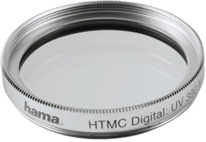 Hama UV-390 - Filtro para absorción de Rayos UV (O-Haze), Color Plateado