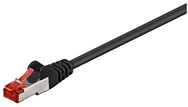 Goobay 95584 CAT 6 Câble de Liaison, S/FTP (PiMF), Noir, 1.5 m Longueur