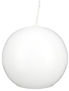 Kugelkerzen 12 Weiß 7 cm, Kerzen rund, deutsche Markenkerzen in RAL Kerzenqualität