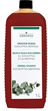 cosiMed Kräuter-Ölbad Eucalyptus-Menthol | Badezusatz | befreit die Atemwege | 1x 1000 ml
