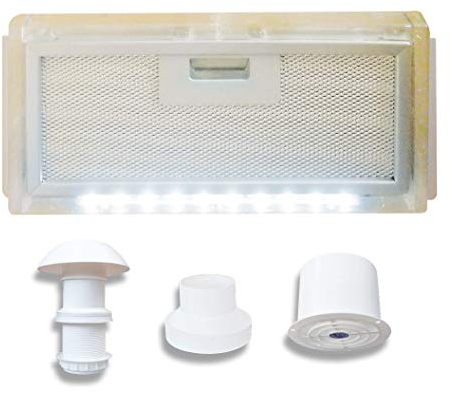 AVDISTRIBUTION Hotte aspirante pour camping-car – Lux – Disponible en version avec ou sans lumières à LED KIT CAPPA ASPIRANTE 12V CON LUCE LED