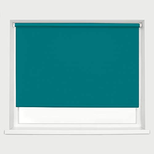 Teal Blackout Roller Blinds Made To Measure 120cm Width x 160cm Length