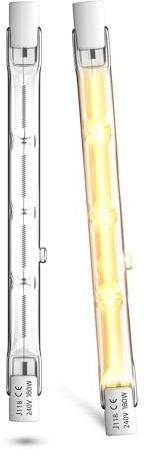 Lamptobe R7s Halogenstab 118mm 160W, Dimmbar R7s Halogen Leuchtmittel Warmweiß 2700K, Halogenlampen Stab118 R7s Glühbirne 220-240V Für Stehleuchten, Arbeit Landschaftsbeleuchtung 2-Stück