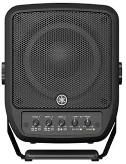 YAMAHA STAGEPAS 100 BTR Sistema PA Portátil – Amplificador Class-D 100W, Controlador Coaxial de Compresión HQ, Mezcla 3 Canales, Conectividad Bluetooth Multipoint, Ligero, Batería Incluida – Negro
