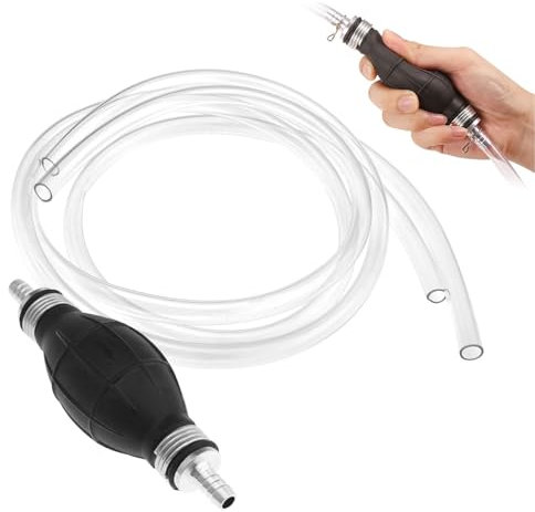 Syphon Pump,Fuel Syphon Transfer Pump,Gasoline Siphon Hose, Syphon Pump Kit,Enhanced Hand Water Pump 2m Fuel Hose (Inner Dia:8 mm),Fuel Syphon Pump for Car Gasoline/Fuel/Petrol/Gas/Liquid/Boat