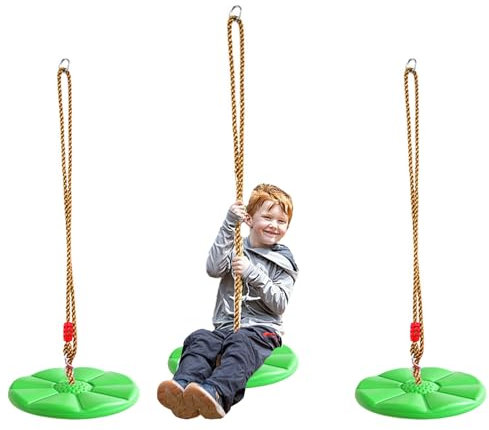 Aszaui Altalena per Bambini,Altalena da Giardino per Bambini,Corda per Altalena da Arrampicata,Altalena per Interni ed Esterni, Infantil,Arrampicata per Bambini Fino a 150kg (Verde)
