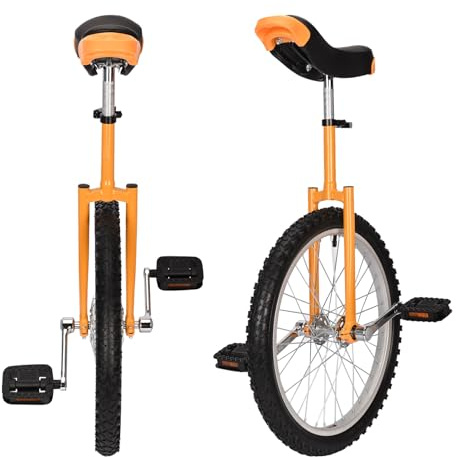uyoyous Monocycle d'entraînement d'équilibre unicycle de 50,8 cm, hauteur réglable, pour adultes, enfants, débutants et professionnels, unisexe, jaune