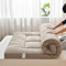 Japanische Futon-Matratze, Bodenmatratze, Klappmatratze, Tatami-Matratze, tragbare Camping-Matratze, leicht zu verstauen, atmungsaktiver Stoff für Couch-Matratze (Kaffee, 120 x 200 cm)
