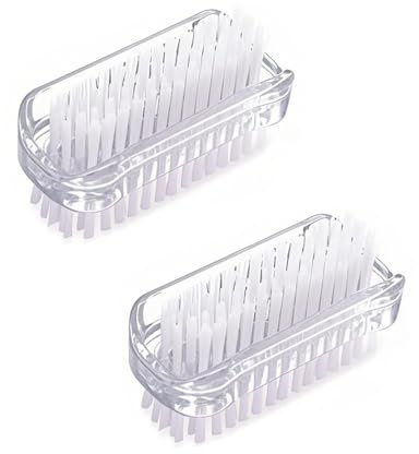 zoerbufan 2 Pezzi Spazzola Per Unghie, Spazzola Per La Pulizia, Lavaggio Di Mani Spazzolino per Uomini e Donne per Dita e Unghie Pulitore Pennelli(Trasparente)