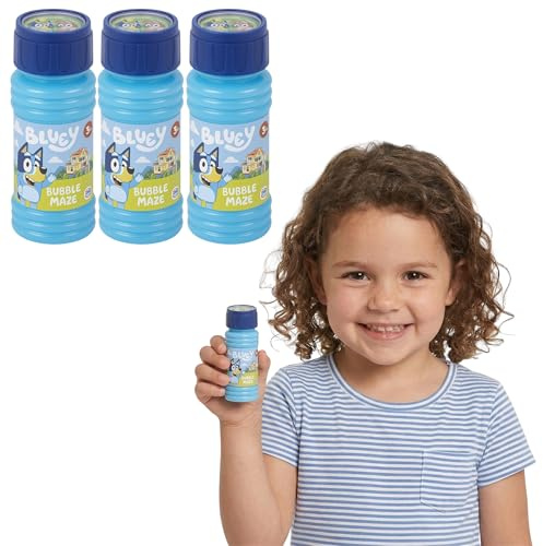 Bluey Bubbles with Maze Game Lid and Wand | 59ml Bubble Solution Tub for Kids | Official Party Bag Filler and Outdoor Toy | Bluey Bubble Bottle for Ages 3+ (3)