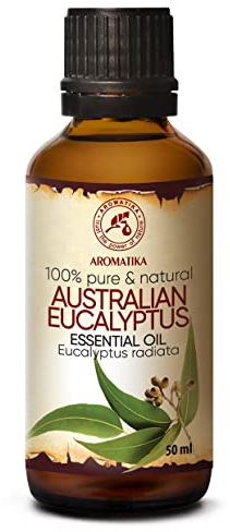 Aceite de Eucalipto 50ml - Aceite Australiano de Eucalipto Esencial Puro - Eucalyptus Radiata - Australia - Mejor para Aromaterapia - Relajación - Aceite de Sauna - Yoga - Difusor de Aroma