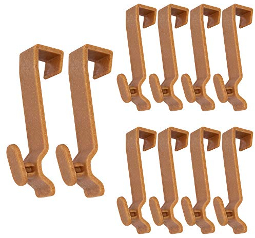 SOMA Tür Haken Holz 14 mm 10er Set zum Einhängen, ohne Bohren, ohne Kleben