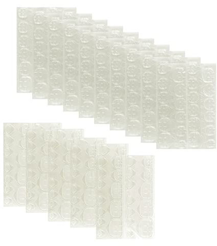 Andiker Nail Glue for Fake Nails, 15 Sheets (360pcs) Breathable and Bendable Double-Sided False Nail Glue Transparent Glue Super Sticky Hand and Toe Nail Flexible for Press on Nails