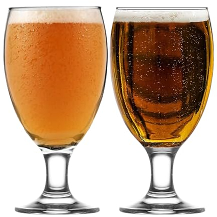 NORDIC SCHILLER Luxus Pint Biergläser 6er Set, 590 ml 100% BLEI FREI Bierglas, Craft Beer Glasses, Bierkelche, Stielbierglas, IPA Bierverkostungsglas, Bierkelchglas, Belgischen Biergläser, Stielgläser