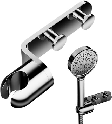 Cobbe Shower Head Holder, Strong Adhesive Waterproof Shower Holders, No Drilling Wall Mount Bracket, 360°Adjustable Shower Holder Replacement
