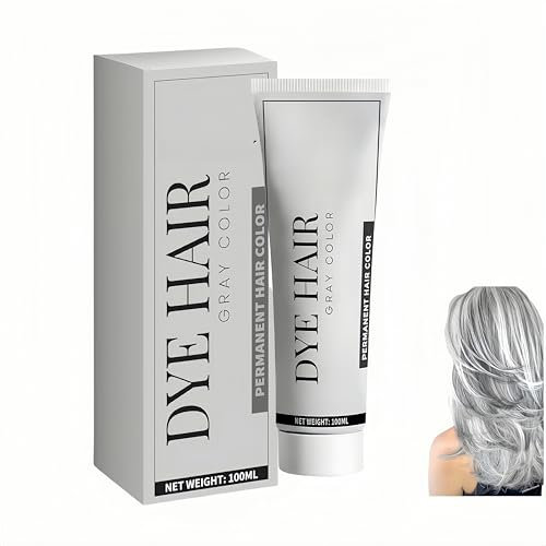 Crema para teñir canas natural, suave y de larga duración, ideal para cabello gris moderno, fácil de aplicar y limpiar, para todo tipo de cabello. (1Piezas)