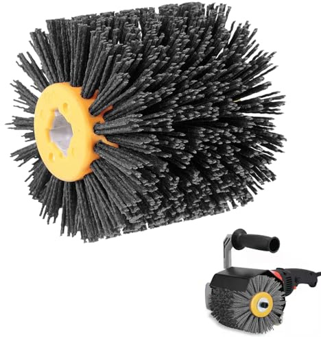 Spazzole abrasive: 120, grana 120 x 100 mm, spazzola in nylon, adatta per rasatura, rotella abrasiva, spazzola per levigatura, spazzola per setole, spazzola per lucidare