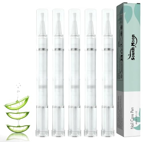 5 penne per la cura delle unghie, per unghie e unghie dei piedi, con olio di tea tree, vitamina E e aloe vera, per unghie curate e unghie dei piedi, per la crescita delle unghie