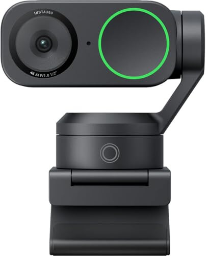 Insta360 Link 2 Pro 4K Ultra HD 2-Axis Gimbal AI-Powered Webcam, Graphite Black