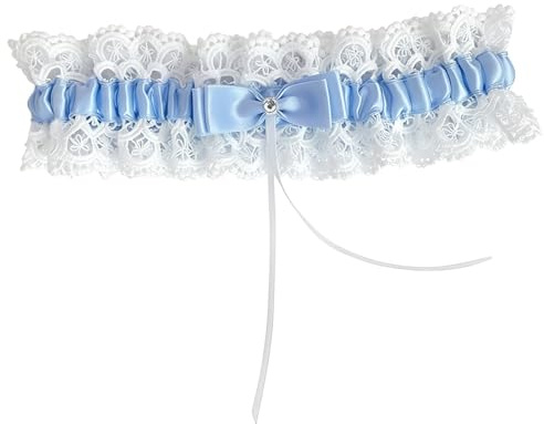 Bridal Garter for Bride,La/ce Garter Belt with Bow,Wedding Bridal Garter Set with La/ce,Wedding Accessories for Women,Premium Material,Soft&Comfortable,Adjustable,Lightweight,Unique&Elegant Design