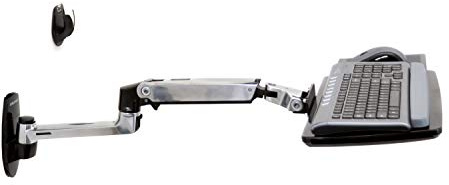 Ergotron – LX Keyboard Arm, Wall Mount Adjustable Keyboard Tray – Polished Aluminum (45-246-026)