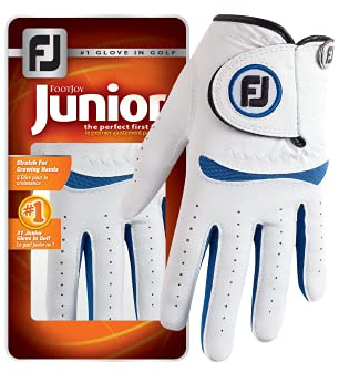 FootJoy 65950E Guantes de Golf, Unisex niños, Blanco/Azul, ML