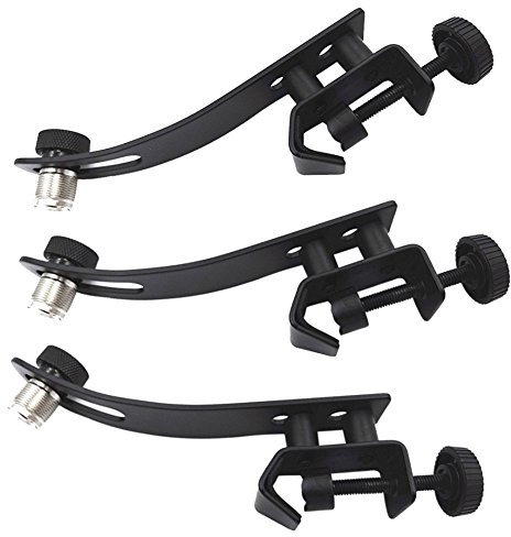 Boseen Drum Microphone Shockproof Clip Rim Mount Holder Metal Universal Tom Mic Set Clamp Adjustable(Pack of 3)