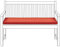 Beliani Moderne Auflage für Gartenbank 120cm rot mit Befestigungsband Vivara