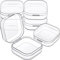 6 Pieces Mini Plastic Clear Beads Storage Containers Box for Collecting Small Items, Beads, Jewelry, Business Cards, Game Pieces, Crafts (1.37 x 1.37 x 0.7 Inch)