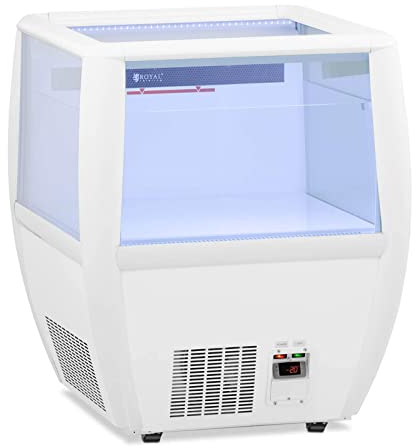 Royal Catering Arcón Frigorífico para Bebidas Expositor RCLK-W87 85 L (Volumen: 85 l, Temperatura: -2-10 °C, Potencia: 230 W, Estructura: vidrio (templado), acero)