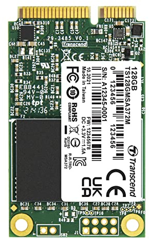Transcend Hard Drives Brand Model SSD MSA372M MLC 128GB mSATA SATA III
