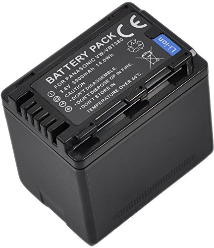 BTBAI Batería para videocámara hc-v180 hc-v800 hcv180 hcv800 vwvbt380 VW-VBT380 vwvbt190 vw-vbt190 cámara digital vídeo k1a