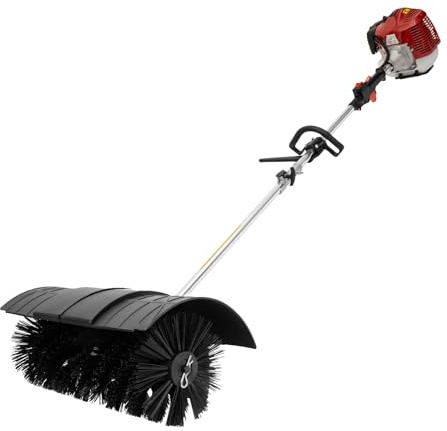 Begonia Bensin sopmaskin, 52 CCM 2,3 HP bensindriven sopkvast, handstyrd sopmaskin, snöspade för rengöring av konstgräs, vaktmästare, vägrengöring och gårdsrengöring