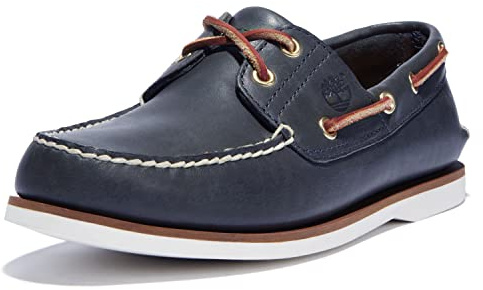 Timberland Herren Classic Boat Full Grain Leather Blue Schuhe 44.5 EU