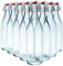 Danmu Art 8PCS 1L Glass Bottles with Swing Top Brewing Bottles Airtight Preserve Bottle for Home Brewing Oil Vinegar Beer Wine Cider Soda 1000ML/35oz