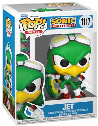 Funko Pop! Games: Sonic - Jet the Hawk With Board - Sonic the Hedgehog - Collectable Vinyl Figure - Gift Idea - Official Merchandise - Toys for Kids & Adults - Video Games Fans