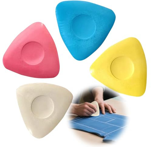 ZXNJA 4 Stück Schneiderkreide,Stoffkreide,Nähkreide,Kreidestift Nähen,Schneider Kreide,Stoff Marker Stift Zum Markieren Von Diversen Stoffen, Ledern Und Handwerk