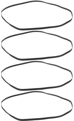 Angoily 4 correas para tocadiscos - Correa de transmisión de goma de 5 mm de ancho para reemplazo de tocadiscos de vinilo - Accesorios para reparación de transmisión de fonógrafos antiguos para