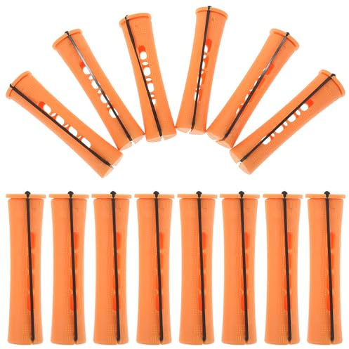JECOMPRIS Kit per Permanente Chioma 30 Pezzi Bigodini Rotondi in Plastica Coperchio Stick per Permanente Riccia Adatti a Tutti i Tipi di Chioma Fai da Te e Salone Professionale