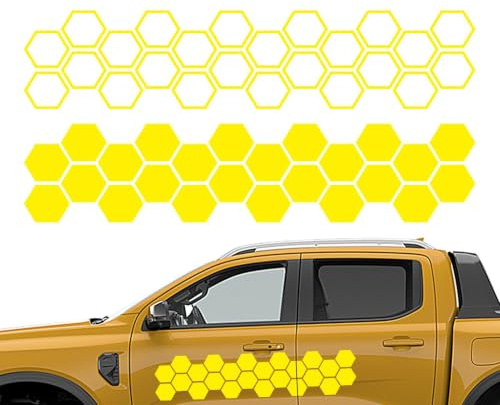 Honeycomb fönsterdekal för bil, bil Honeycomb bildekal Vattentät bilkaross | Bilfönsterklistermärken Honeycomb vattentäta klistermärken, dörrstötfångare, hexagonkroppsm